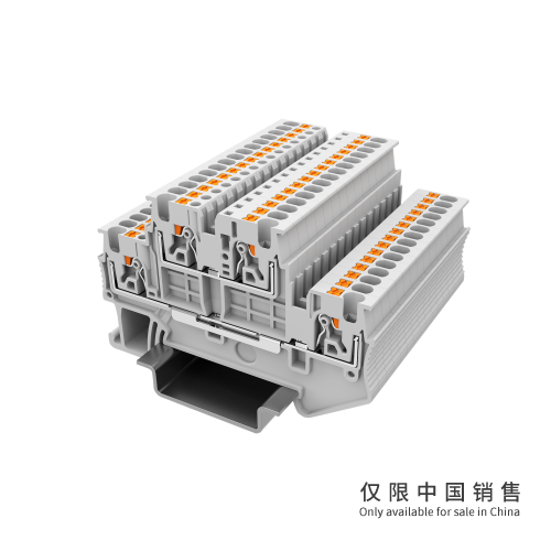 UPT-1.5/2-GY双层接线端子 两进两出