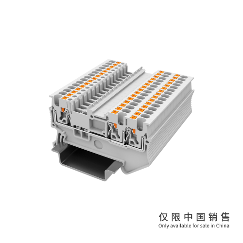 UPT-1.5/1-2-GY直通式接线端子  一进两出