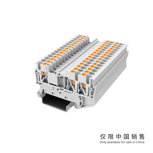 UPT-2.5/1-2-GY直通式接线端子  一进两出