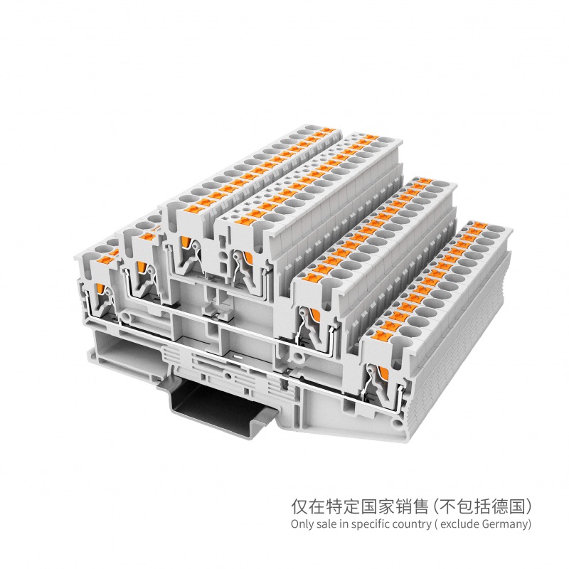 UPT-2.5/3-GY多层接线端子 6个接线位