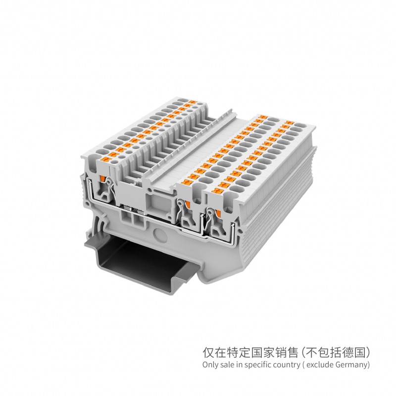 UPT-1.5/1-2-GY直通式接线端子  一进两出