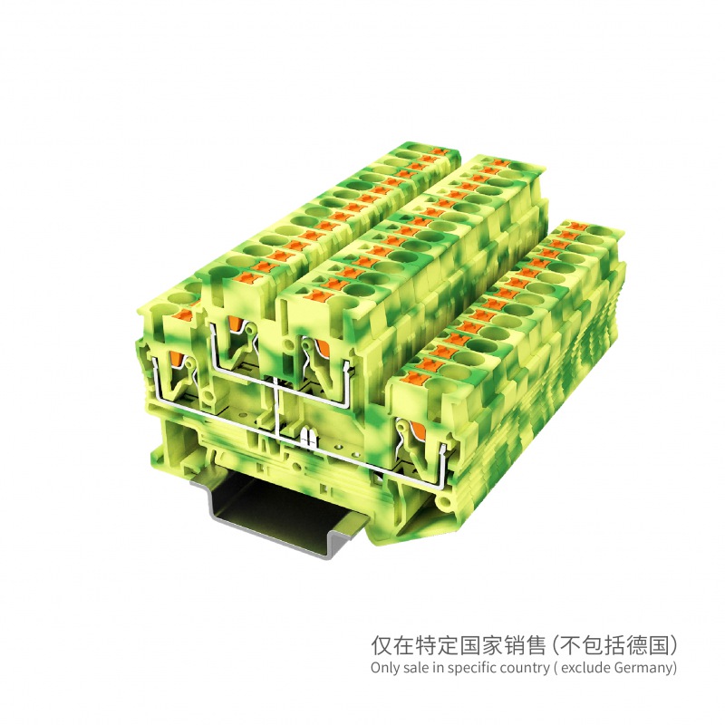 UPT-2.5/2PE双层接地端子 两进两出